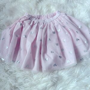 Carter’s pink tutu skirt - 5T - shimmery silver bows